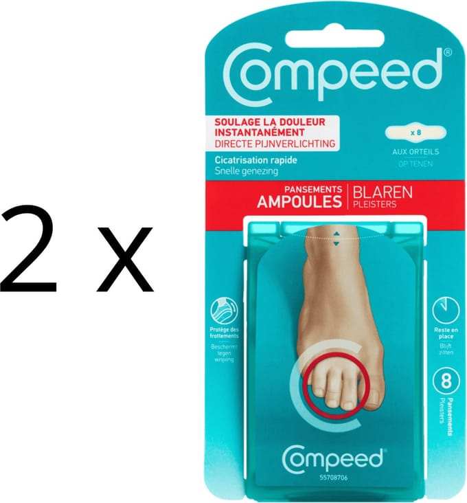 Compeed Blarenpleisters op Tenen - 2 x 8 stuks