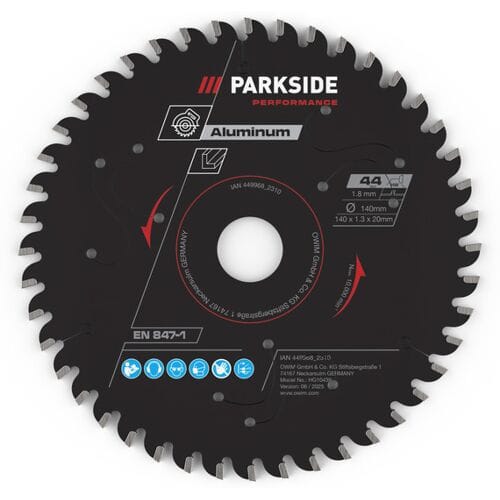 PARKSIDE PERFORMANCE Cirkelzaagblad 140 mm (Aluminium 44 tanden)