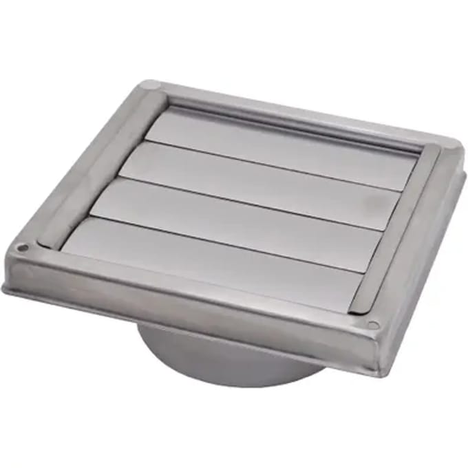 Sencys Overdrukrooster Lamel Ø100mm Rvs