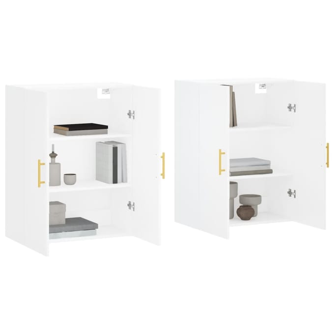 vidaXL - Hangkasten - 2 - st - 69,5x34x90 - cm - wit