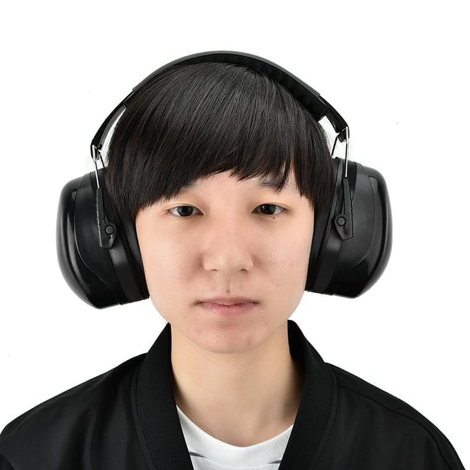 Cache-oreilles insonorisés pour le sport, étude du sommeil, protection auditive antibruit, cache-oreilles(Noir) noir