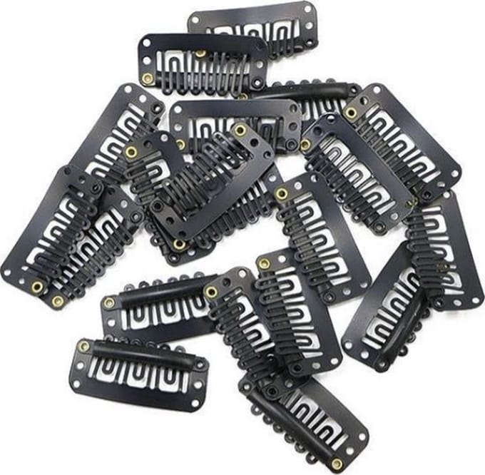 Knaak Haar Extension Clips - Set van 20 stuks - Zwart - Siliconen Bescherming - Herbruikbare Clipjes