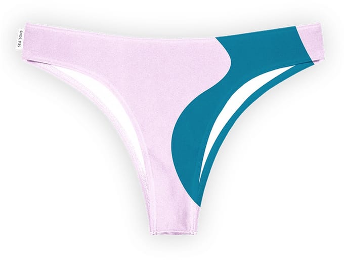 Sea'sons Official - Kleurveranderend - Bikinibroek - Teal-Pink - S