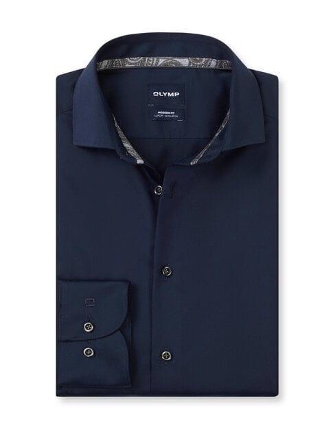 OLYMP Luxor Overhemd, Modern Fit, Royal Kent, Kobaltblauw