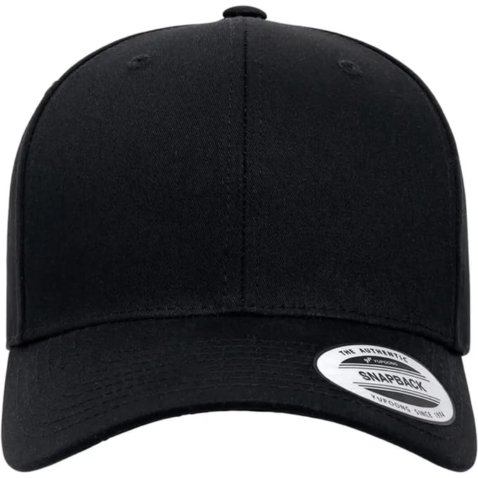 Flexfit - Retro Cotton Blend Snapback Pet - Zwart