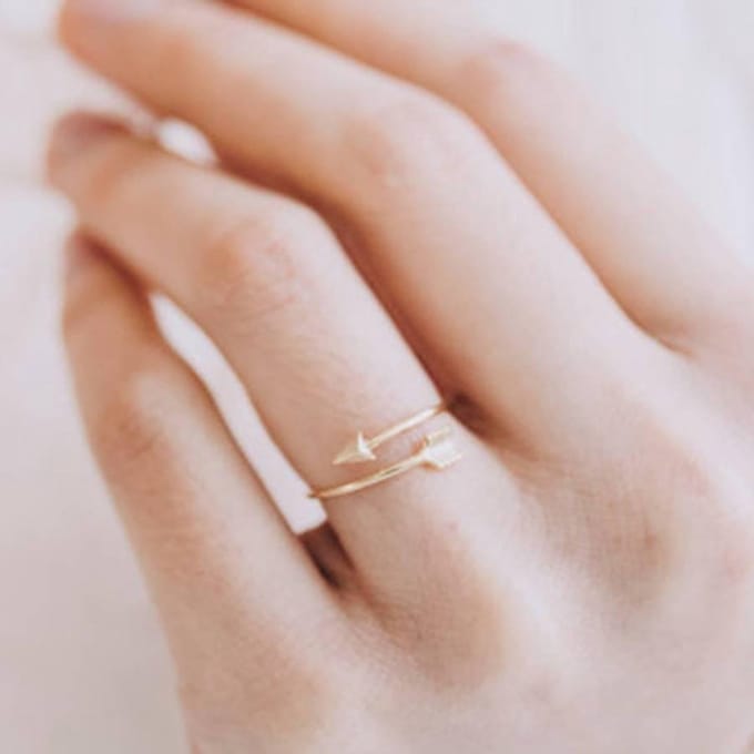 Joboly Pijl Ring arrow boho bohemian style verstelbaar  - Dames - Goudkleurig