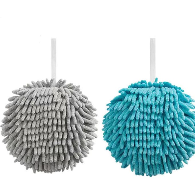 Absorberende Handdoek Chenille Sneldrogend Ophangbaar Keuken Badkamer Doek Huishoudelijke Handdoek 2pcs blue