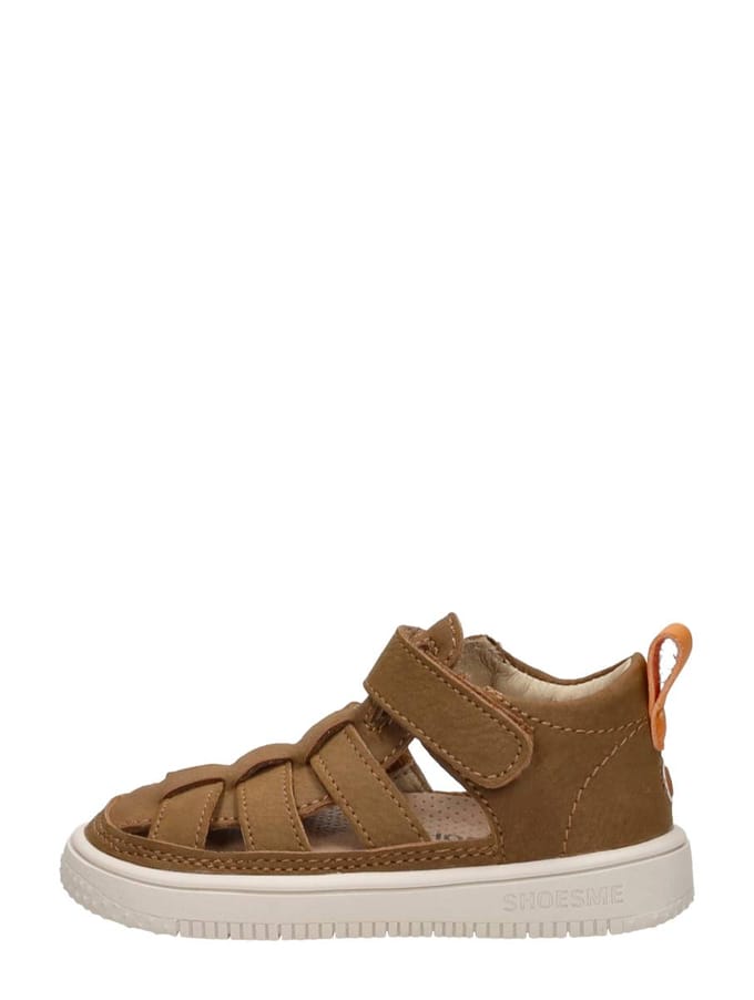 Shoesme Cognac Sandaaltje - Sandalen Kind - Jongens - Cognac - Microleer - Maat 21