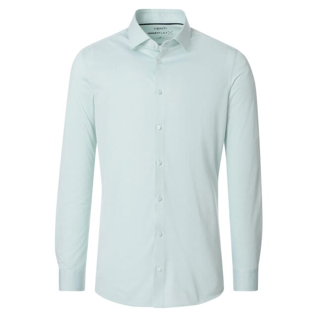 VENTI modern fit overhemd - jersey - lichtgroen - Strijkvriendelijk - Boordmaat: 46