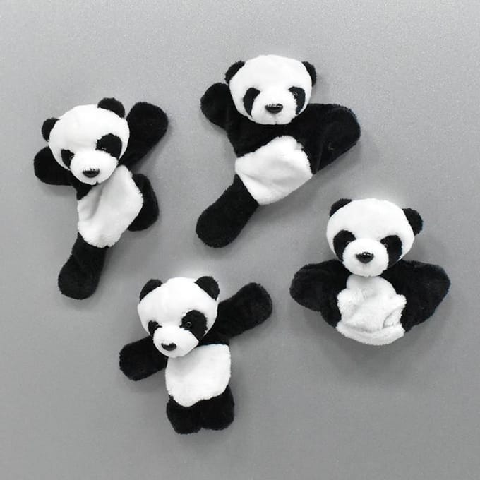 Leuke Cartoon Zachte Pluche Panda Magneet Koelkast Sticker Kid Puzzel Speelgoed Cadeau Mode Home Decor 5Pcs