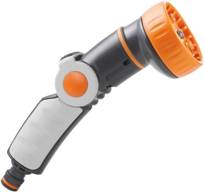 Ergonomische tuinspuit met 8 jets - oranje