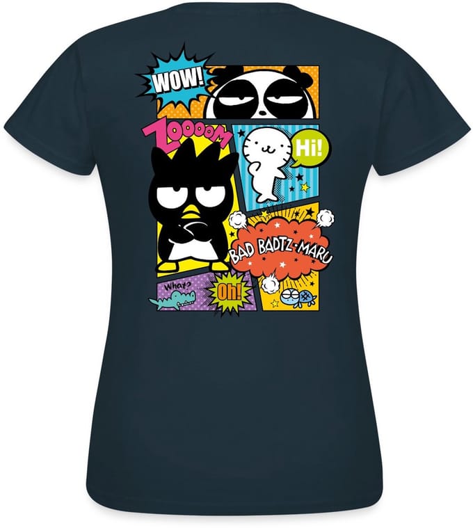 Bad Badtz-Maru Met Vrienden In Comicstijl T-Shirt Dames