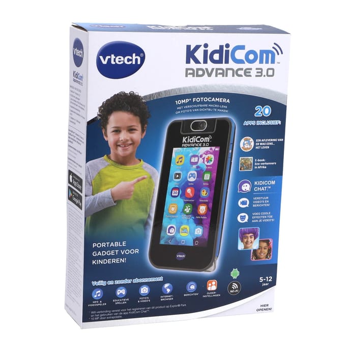 VTech KidiCom Advance 3.0 Telefoon - Interactieve Kinder Mobiel met Camera - Educatief Speelgoed - Vanaf 5 Jaar - Blauw
