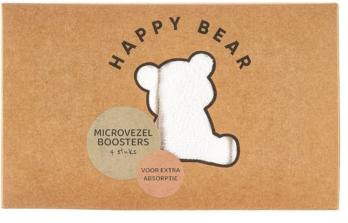 HappyBear | Microvezel booster set - 4 stuks | Wasbare luiers | Inleggers