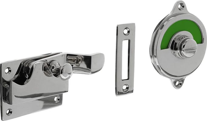 Intersteel WC-overslag met bocht rood / groen nikkel