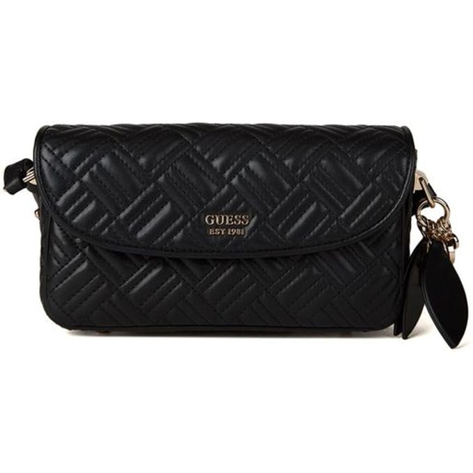 GUESS schoudertas Sally Convertible Xbody Flap Black zwart