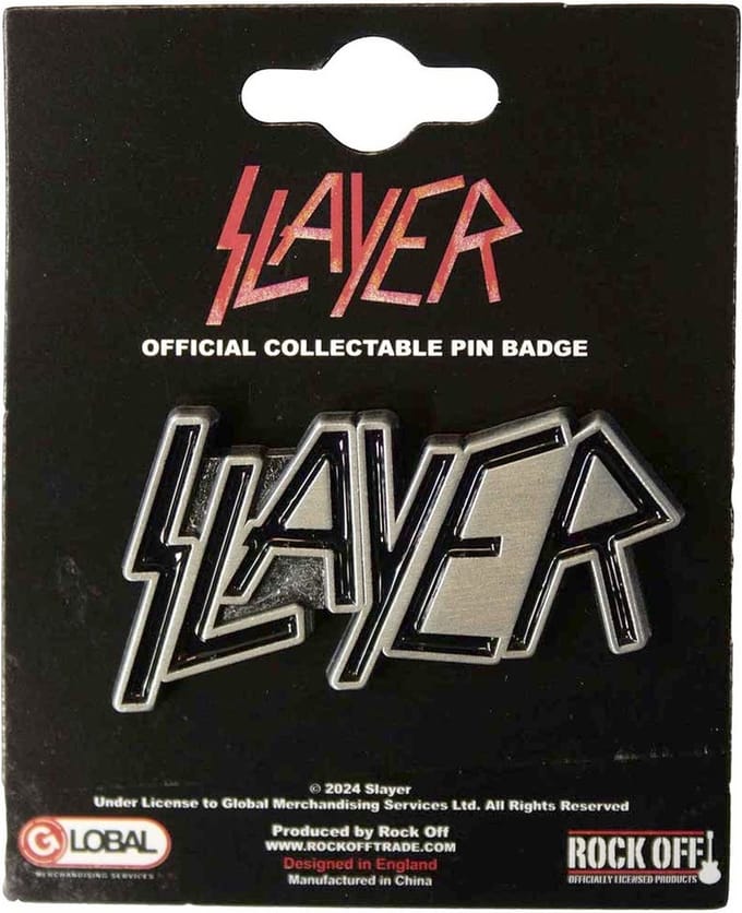 Slayer - Logo Pin - Zwart/Grijs