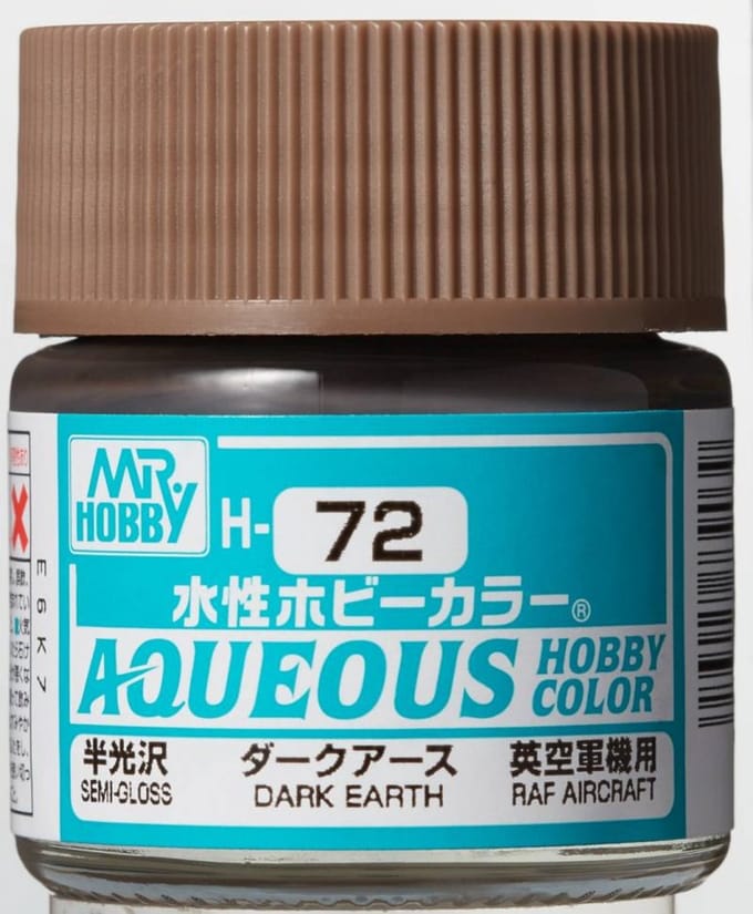 Gunze H-072 - Dark Earth Sg - Mr. Hobby Aqueous Modelbouwverf 10ml