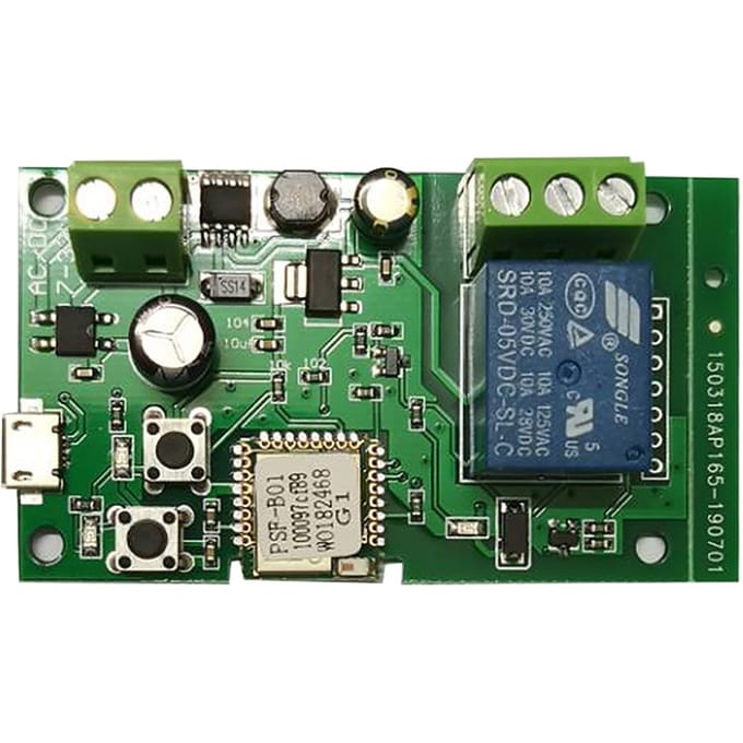 eWeLink DC5V 12V 24V 32V Wifi Schakelaar Draadloos Relais Module Smart Home Automatisering Modules Telefoon 1PCS groen