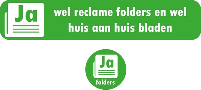 Ja folders reclame sticker brievenbus set | UV- en waterproof