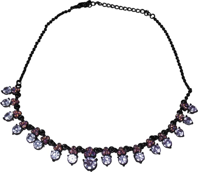 Ketting met steentjes roze