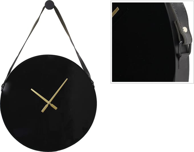 Wants&Needs Klok Metaal Zwart 60 X 5 X 94
