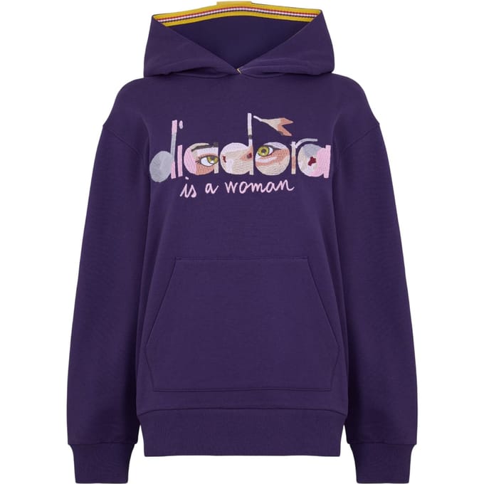 Diadora Dames/Dames Oog Polycotton Hoodie (Paars)