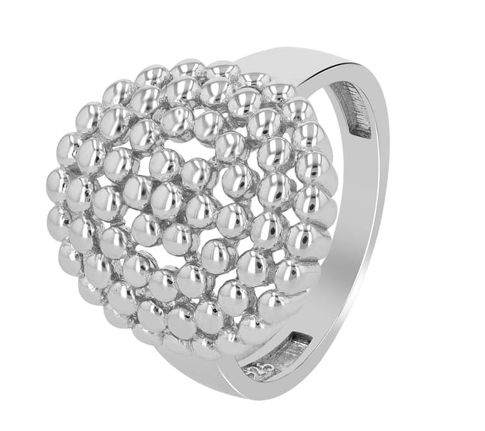 AKZENT Akzent damesring "Mette" van 925 Sterlingzilver, gerhodineerd, Gr. 52-62