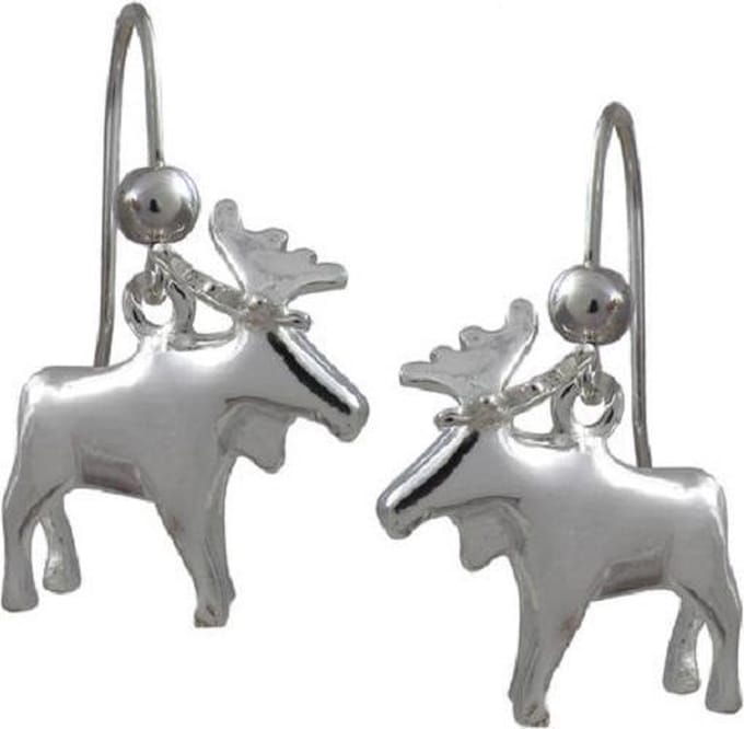 Oorbellen, steek, Zilveren eland