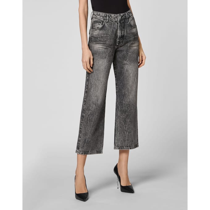 Denim Broek Losjes Iconic Plein