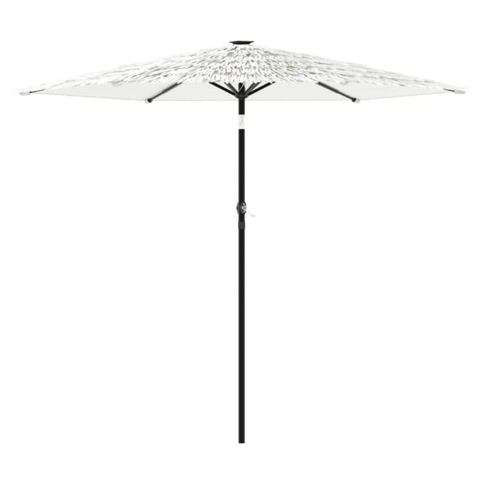 vidaXL - Parasol - met - stalen - paal - 268x268x226 - cm - wit
