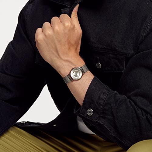 Montre Femme Swatch METAL KNIT Core SS08M100M, Grise