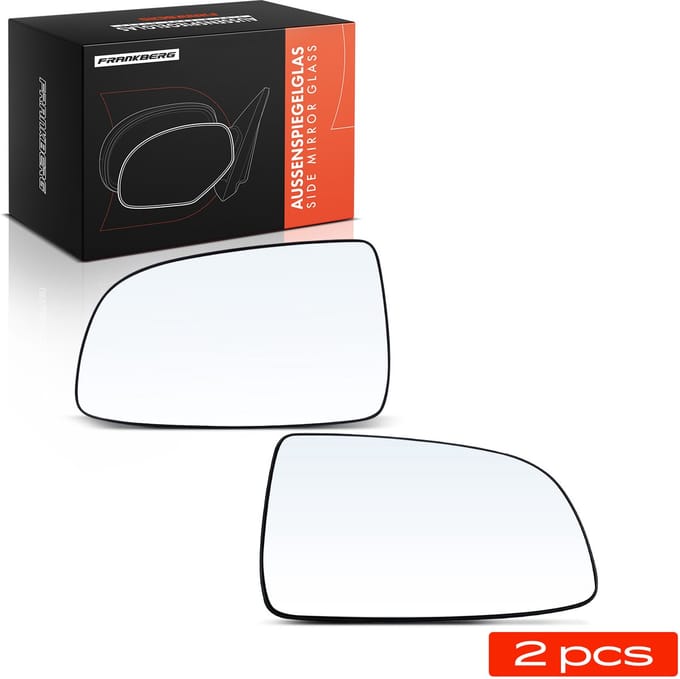 Frankberg 2x Buitenspiegelglas Voor Links Rechts voor Chevrolet