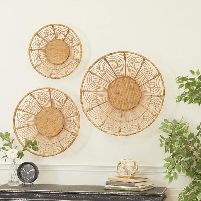 Wanddecoratie Set - Muurdecoratie Set - Woonkamer Aankleden - Set van Drie - 24 20 16 Inch - Bruin