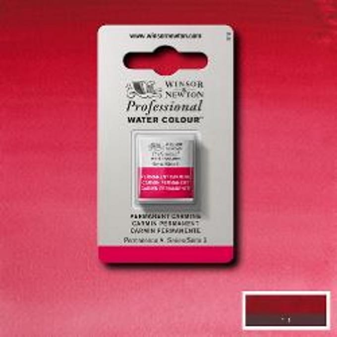 Watercolor paint W&N 1/2 – 479 Permanent Carmine