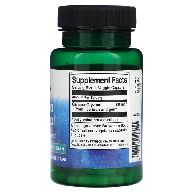 Gamma Oryzanol, 60 mg, 90 vegetarische capsules