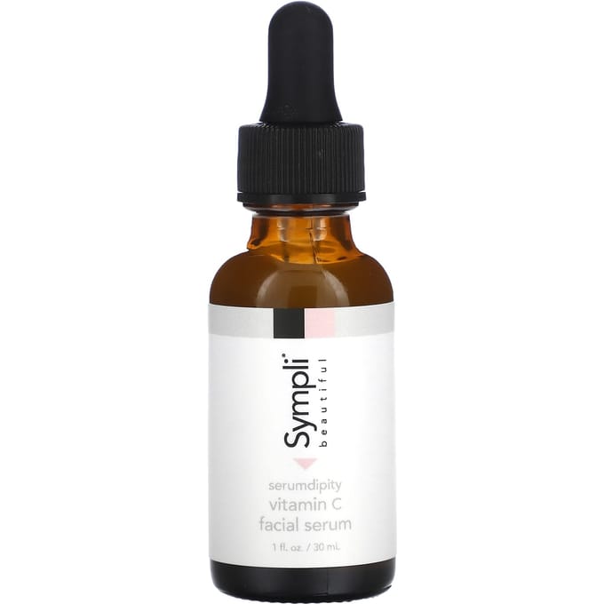Sympli Beautiful, Serumdipity, sérum visage à la vitamine C, 1 fl oz (30 ml) brown