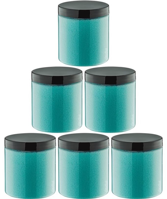 Scrubzout Hamam - 300 gram - Pot met zwarte deksel - set van 6 stuks - Hydraterende Lichaamsscrub