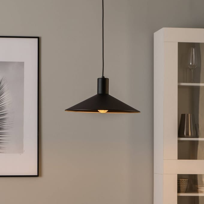 TK Lighting Hanglamp Jump, zwart, Ø 36 cm