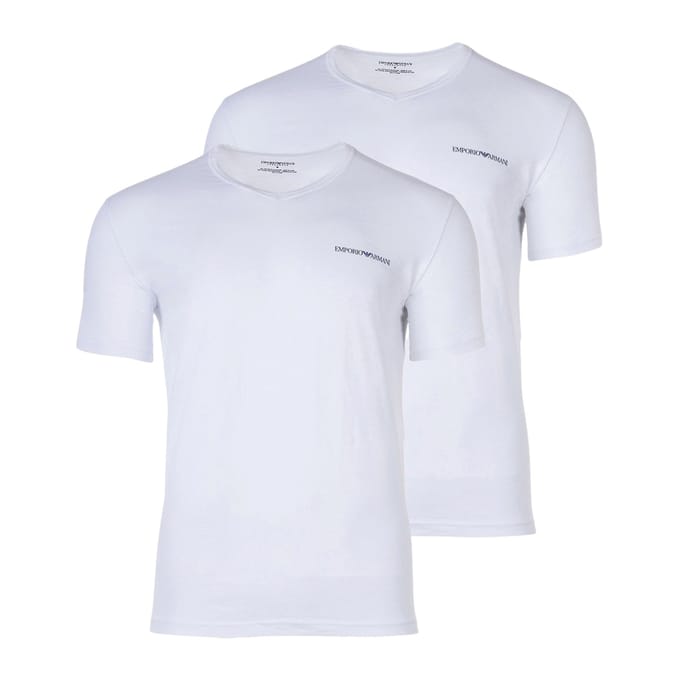 Emporio Armani V-Neck Shirt Heren (2-pack) - Maat L
