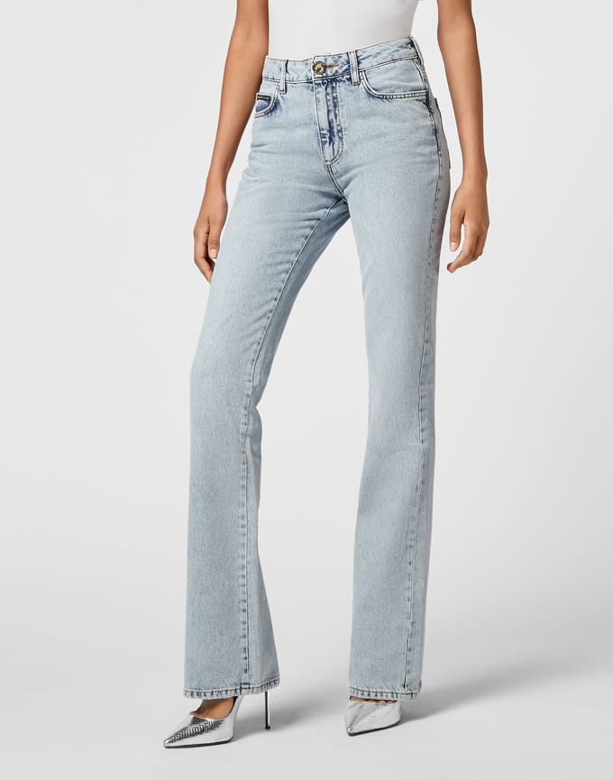 Jeans Flare Fit Skull