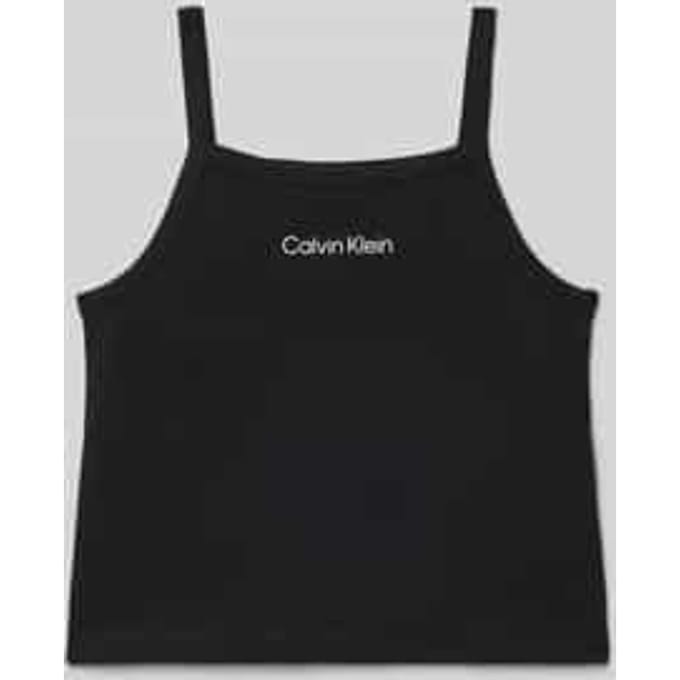 regular fit top met bandjes van viscosemix model 'PUNTO STRAP TOP'