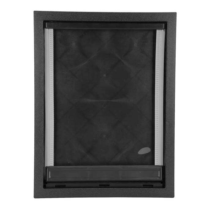 Plastic Huisdier Groot Middelgroot Hond Verwijderbare Installatie Deur Benodigdheid Ingebouwde Magneet(zwart ) Black gray