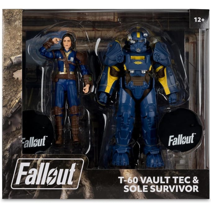 McFarlane Toys Fallout 76 T-60 Vault Tec And Sole Survivor 7  Action Figure 2-Pack
