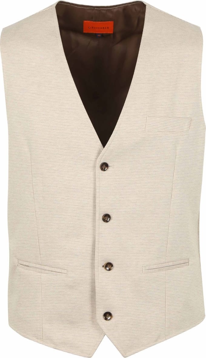 Suitable Gilet Kris Sand - Maat 54 - Heren