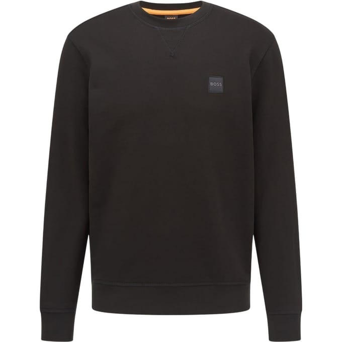 Boss Heren Westart Premium Katoenen Sweatshirt met Crew Hals (Zwart)