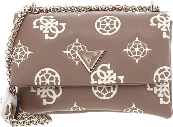 GUESS Schoudertas Deesa Mini Convertible XBody Flap Taupe Logo