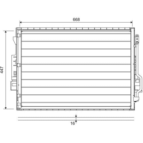 Condensator, airconditioning VALEO 822643