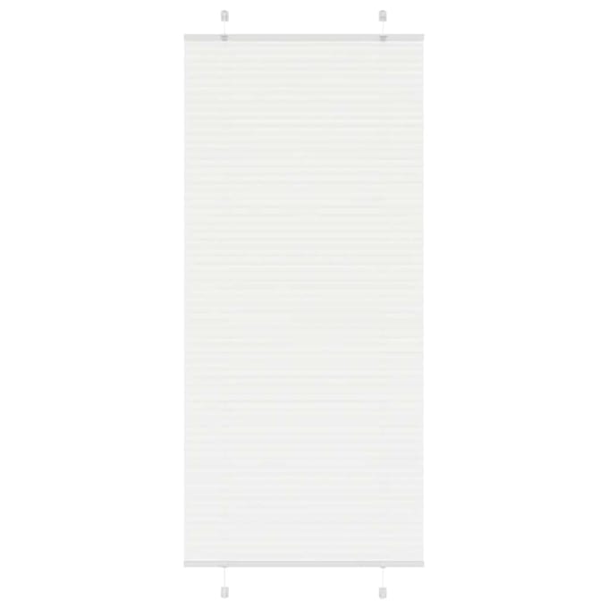vidaXL - Plissé - rolgordijn - 90x200 - cm - stofbreedte - 89,4 - cm - polyester - wit