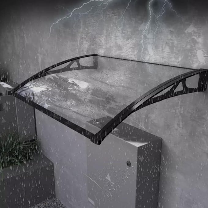 Deurluifel - Afdak - Buitenbescherming - UV-bestendig Polycarbonaat - 100x240cm - Transparant